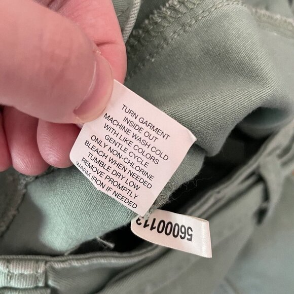 Happy X Nature Kate Hudson Women 4 Green Belted Button Fly Straight Leg Pant - Picture 10 of 10